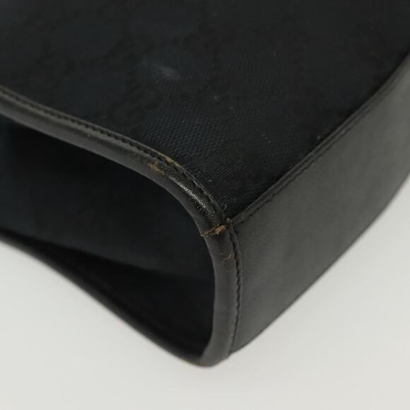 GUCCI GG Canvas Jackie Hand Bag Black Silver 002 002 - Picture 12 of 16